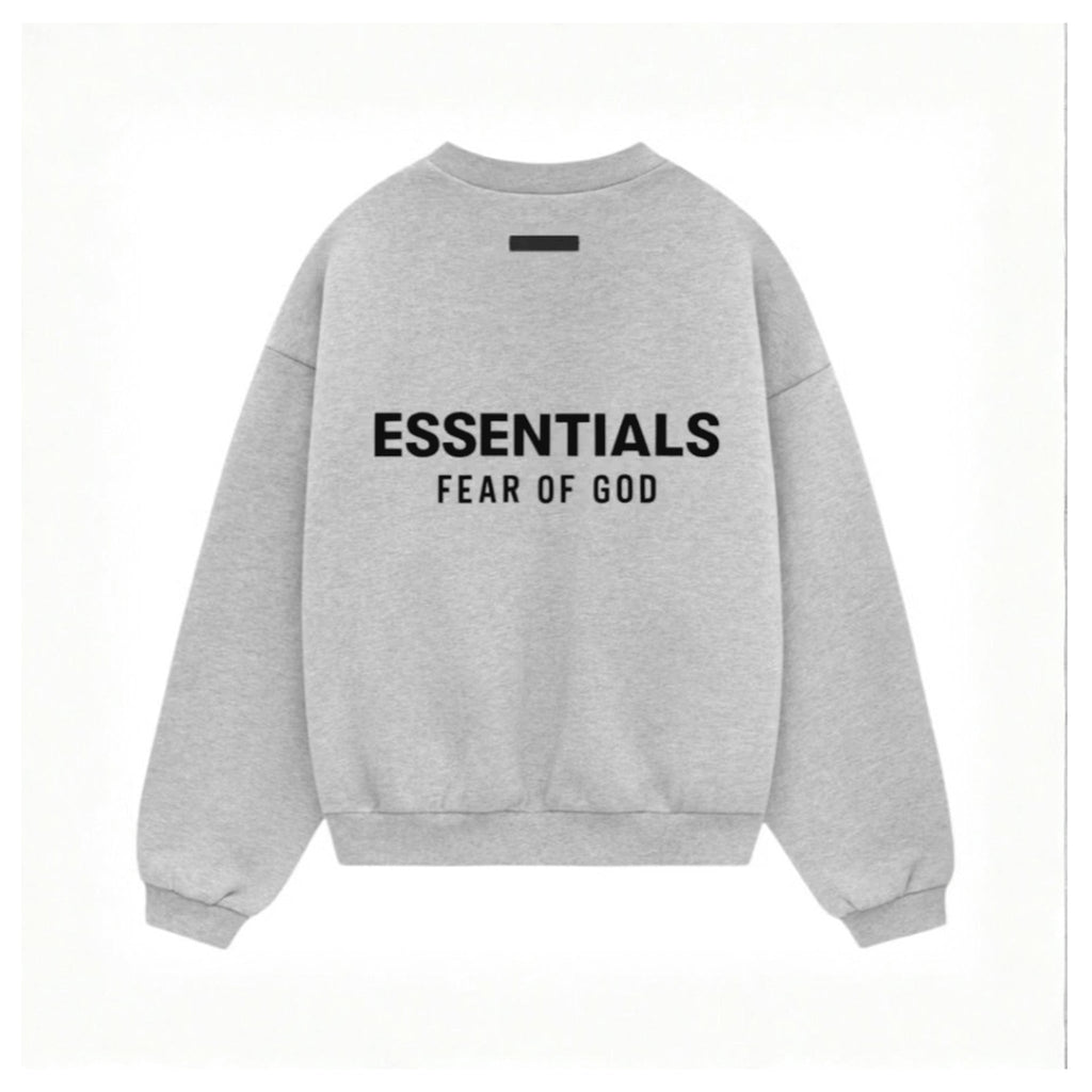 Fear of God Essentials Fleece Crewneck (FW24) "Light Heather Gray" - Hype World