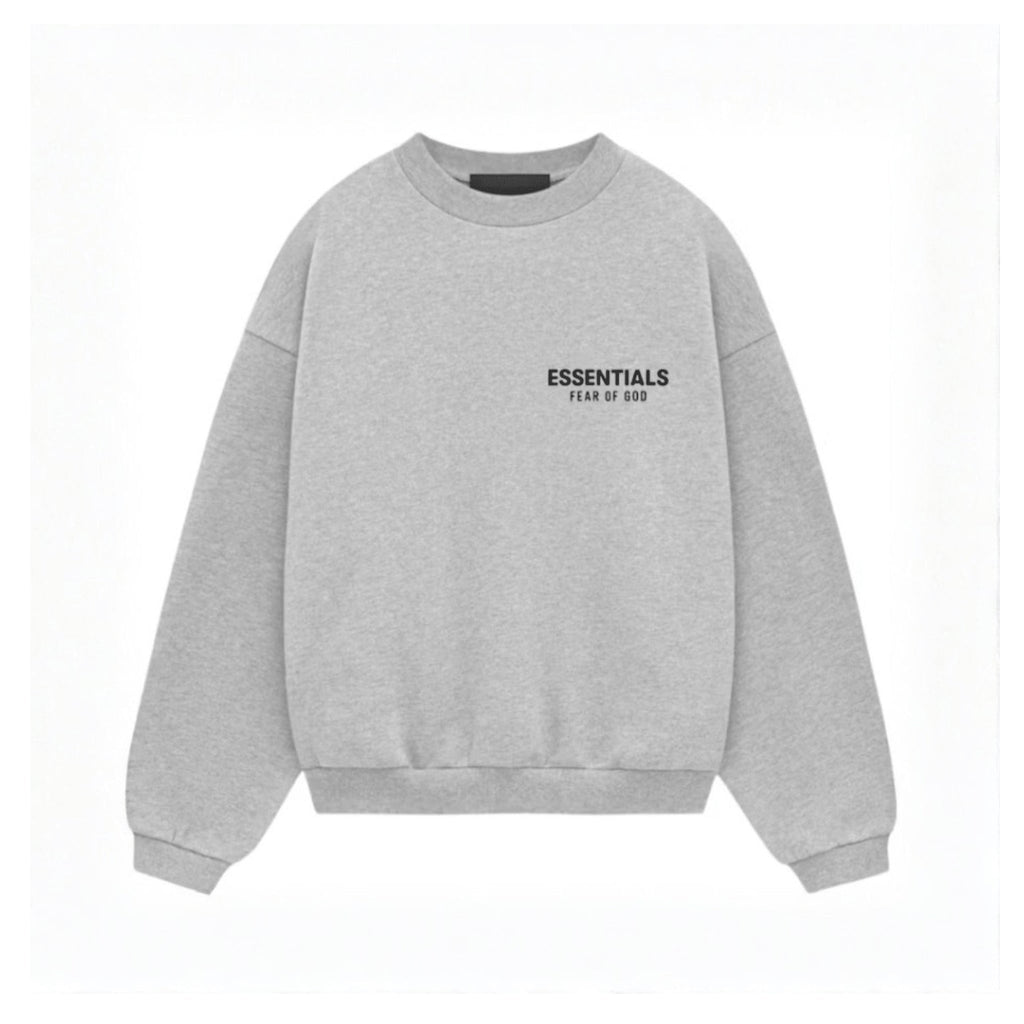 Fear of God Essentials Fleece Crewneck (FW24) "Light Heather Gray" - Hype World
