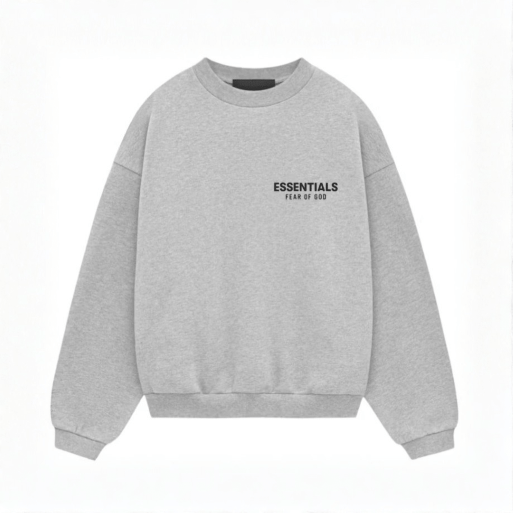 Fear of God Essentials Fleece Crewneck (FW24) "Light Heather Gray" - Hype World
