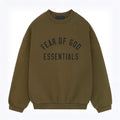 Fear of God Essentials Fleece Crewneck (FW24) "Olive" - Hype World