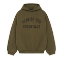 Fear of God Essentials Fleece Hoodie (FW24) "Olive" - Hype World