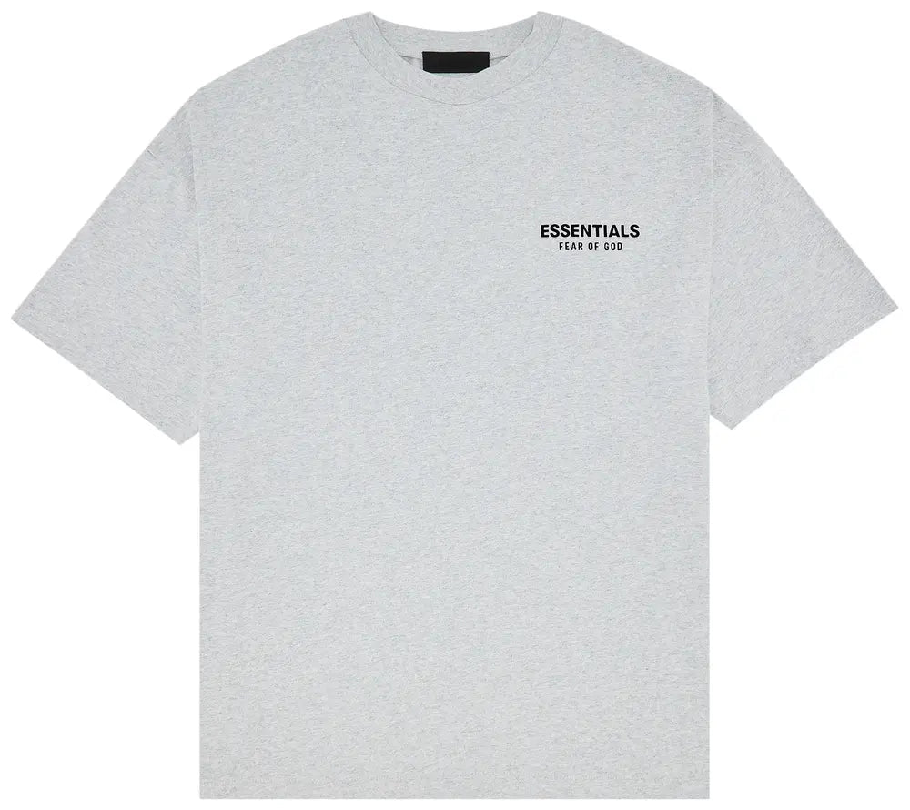 Fear of God Essentials Jersey Crewneck Tee 'Light Heather Grey' - Hype World