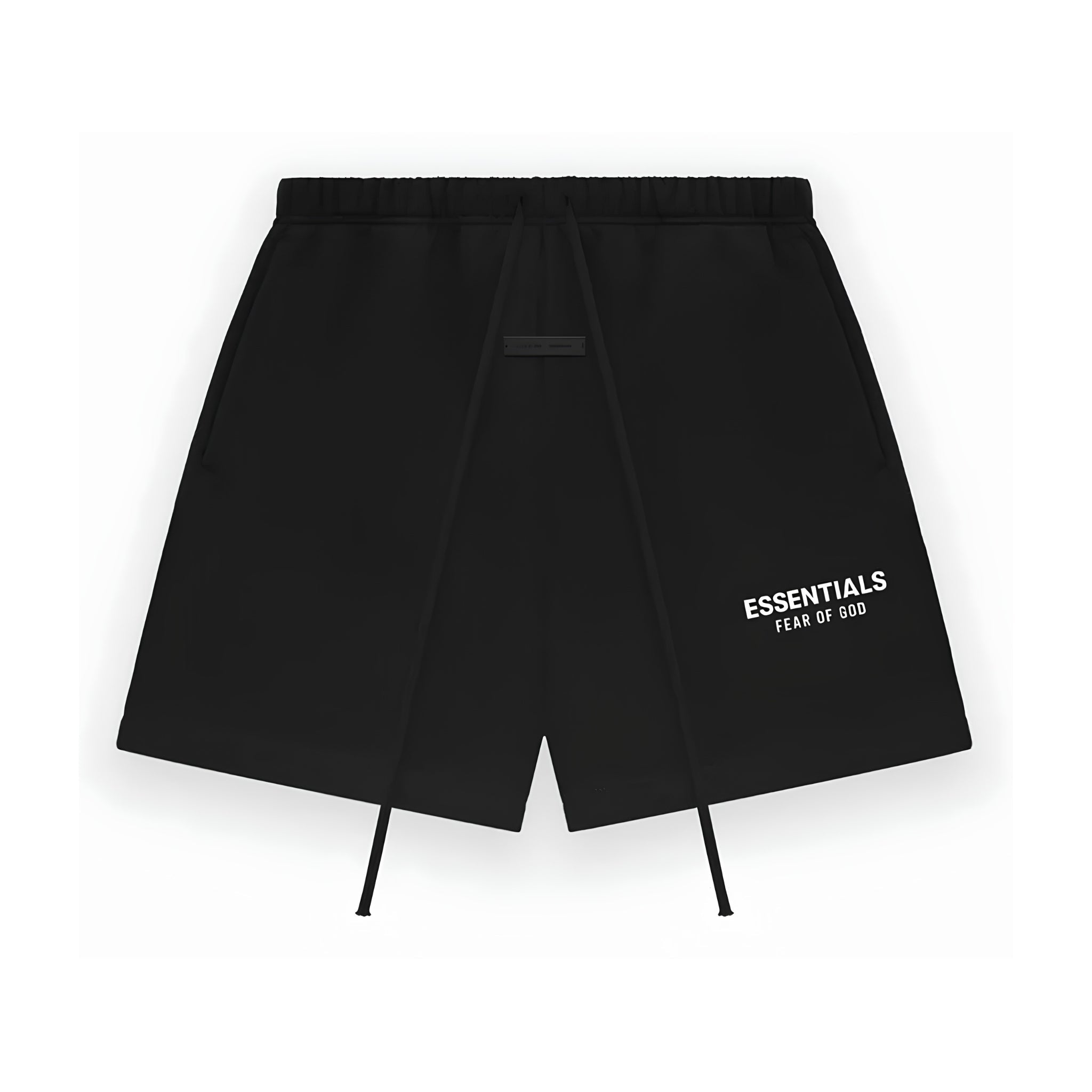 Fear of God Essentials Sweatshort Jet Black (White lettering) - Hype World