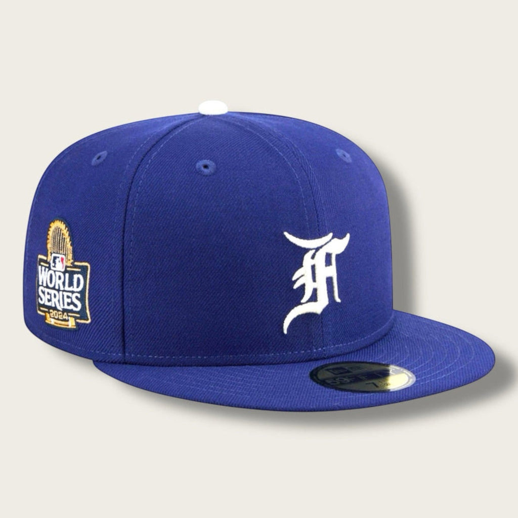 Fear of God Los Angeles Dodger 2024 World Series Patch Hat NEW LA Fitted Hat "Royal" - Hype World