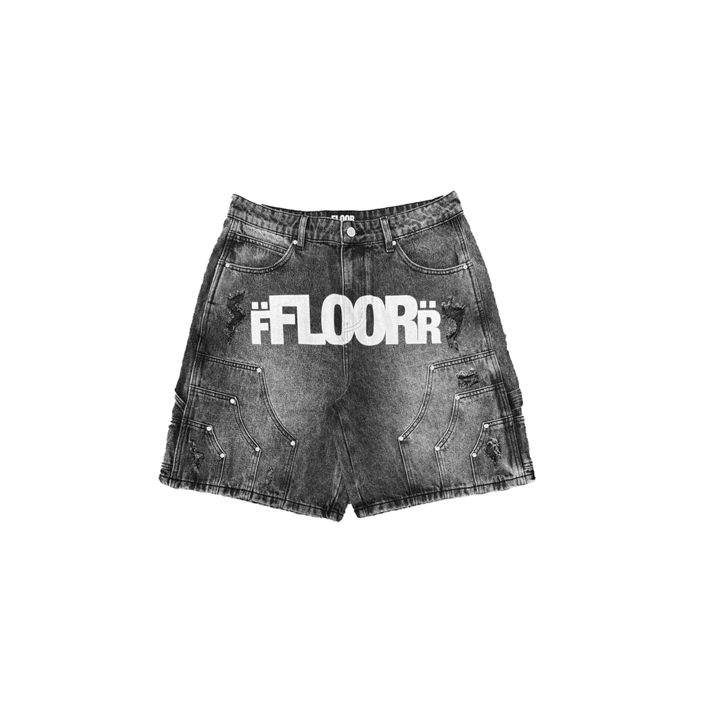 Floor914 Black Uniform Denim Jorts - Hype World
