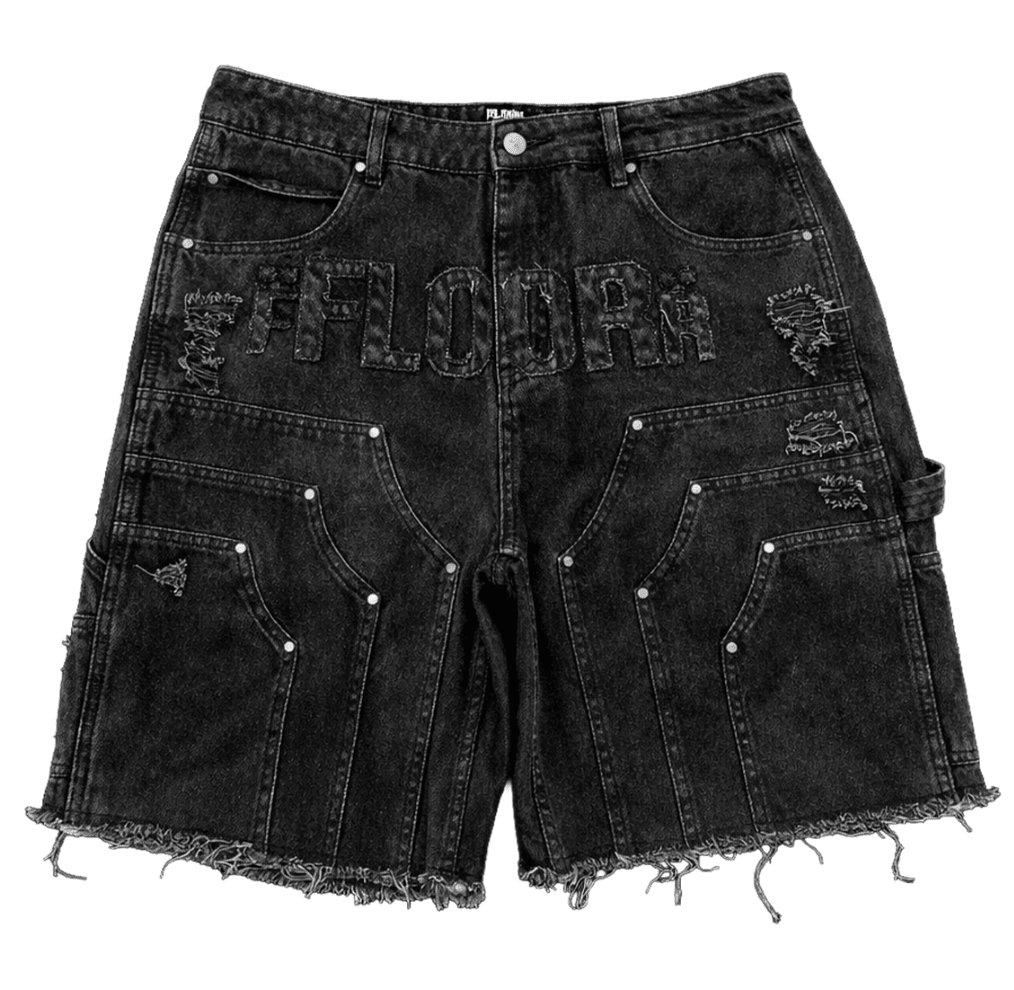 Floor914 BLACK WASH WORKMAN JORTS - Hype World