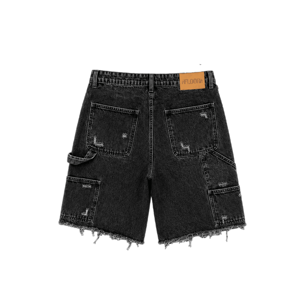 Floor914 BLACK WASH WORKMAN JORTS - Hype World