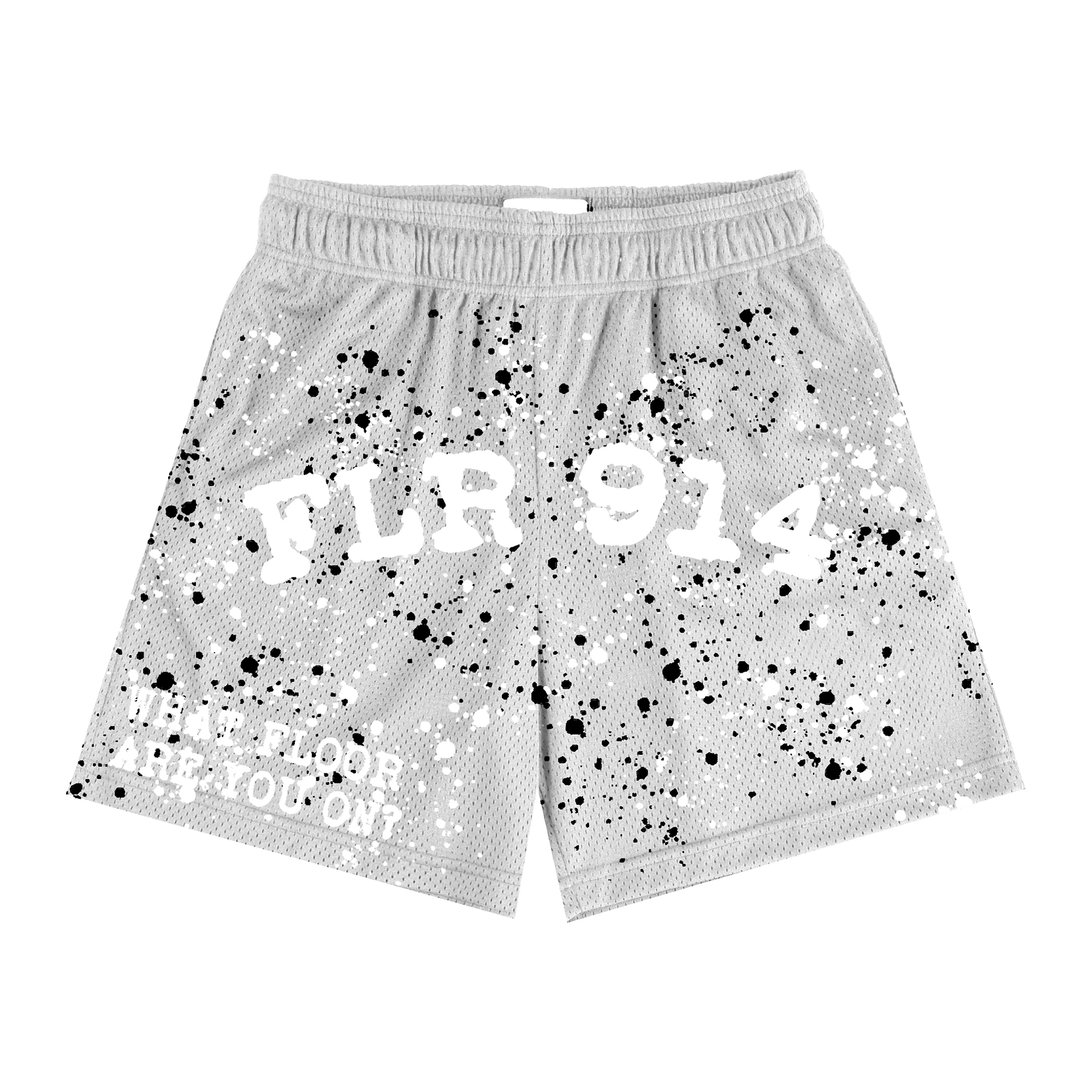 Floor914 Cement Grey Splatter Shorts - Hype World
