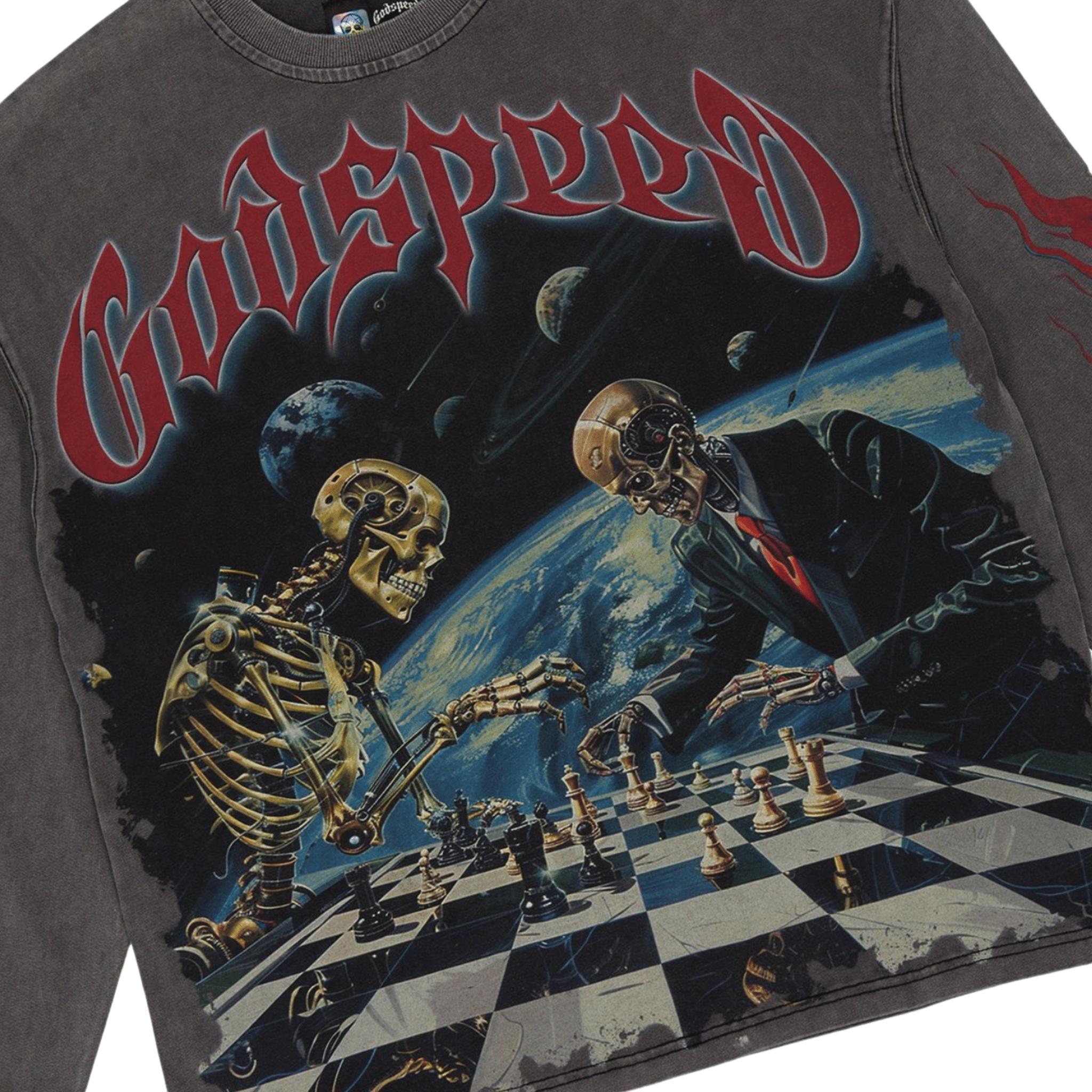 GodSpeed "Checkmate LS" (Grey Wash) - Hype World