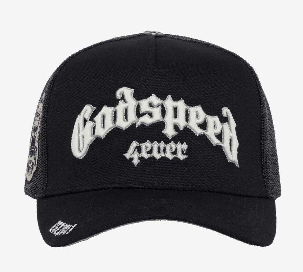 GodSpeed GS Forever Trucker Hat (Black/White) - Hype World
