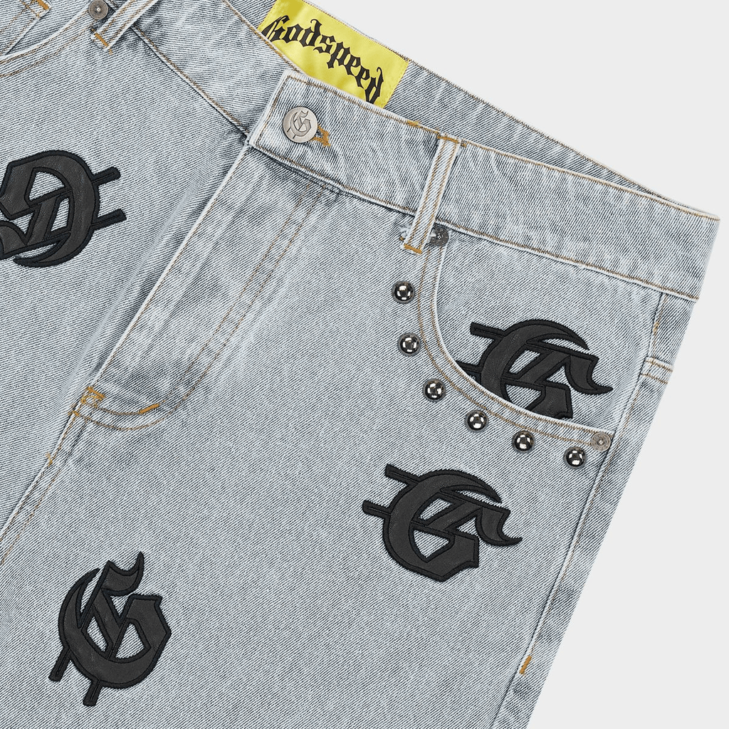 Godspeed Infinity Jean Shorts (Light Blue Wash) - Hype World