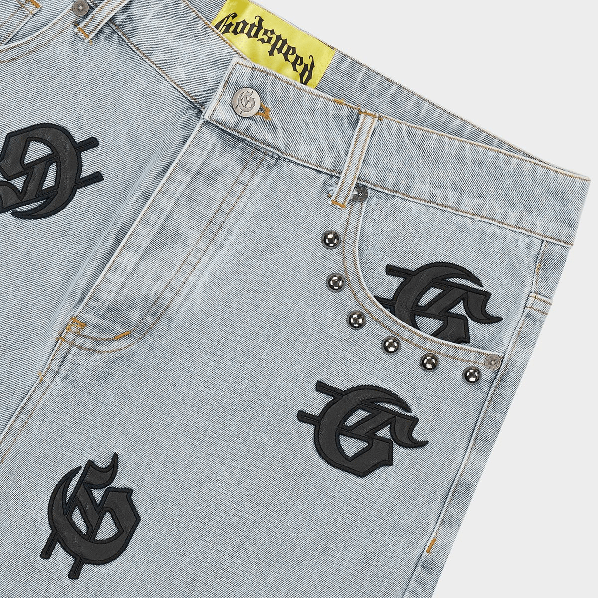 Godspeed Infinity Jean Shorts (Light Blue Wash) - Hype World