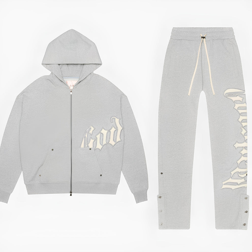 GodSpeed OG Logo Sweatsuit V2 (Heather Grey) - Hype World