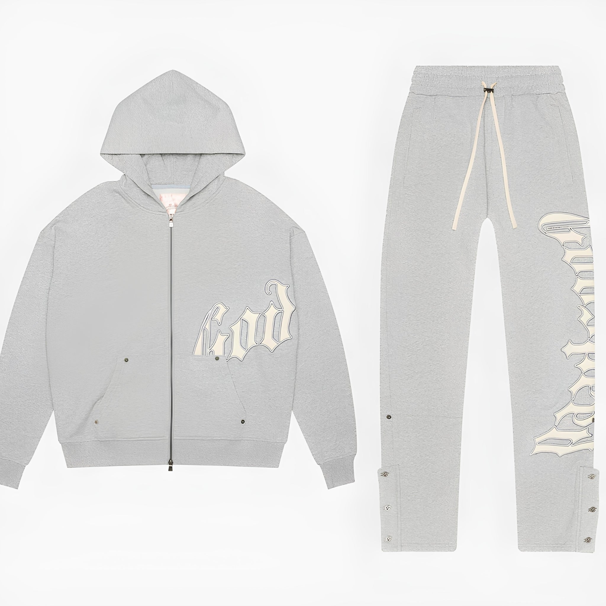 GodSpeed OG Logo Sweatsuit V2 (Heather Grey) - Hype World
