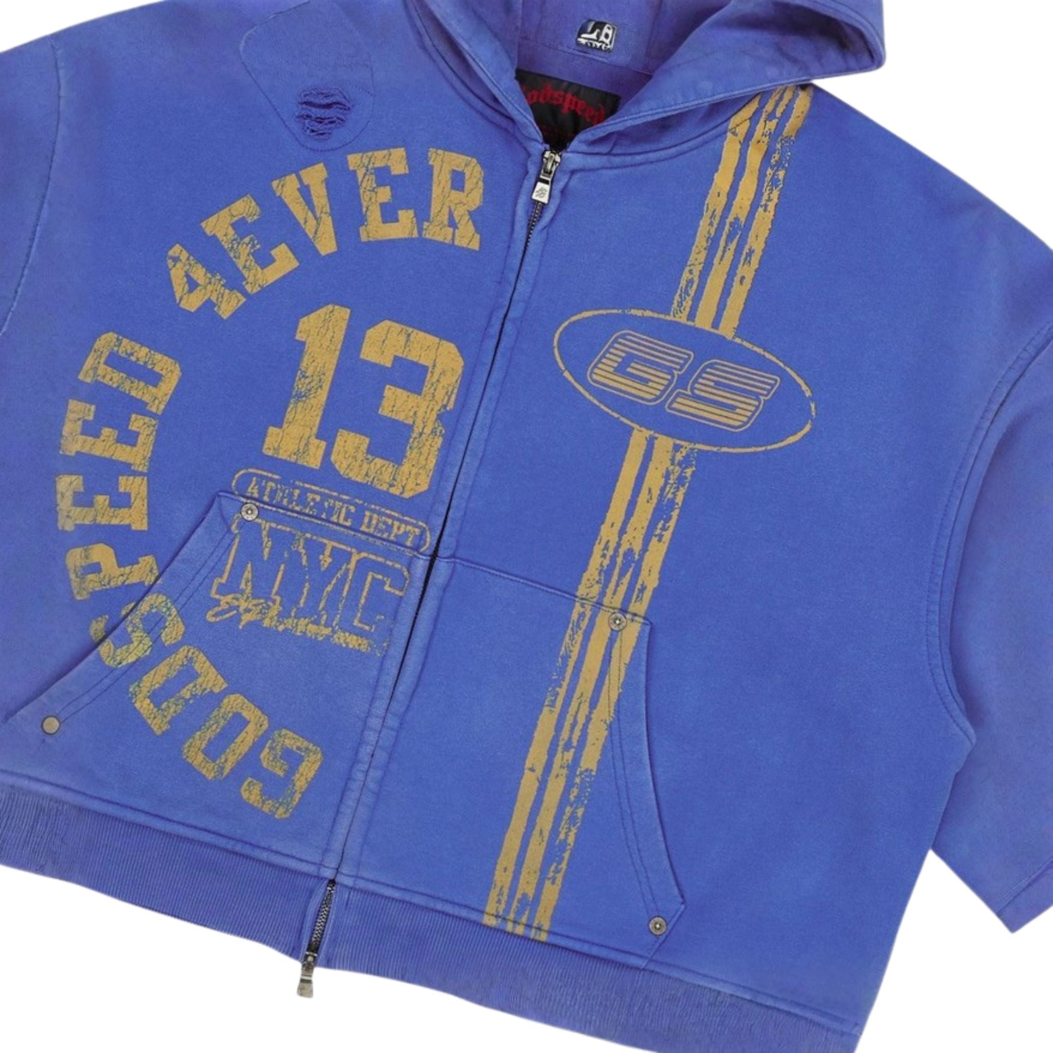 GodSpeed Roadster Zip Hoodie (Blue Yellow) - Hype World