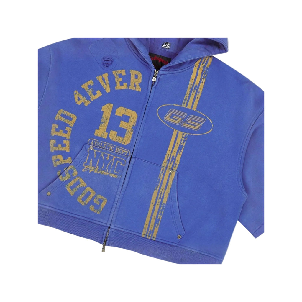 GodSpeed Roadster Zip Hoodie (Blue Yellow) - Hype World