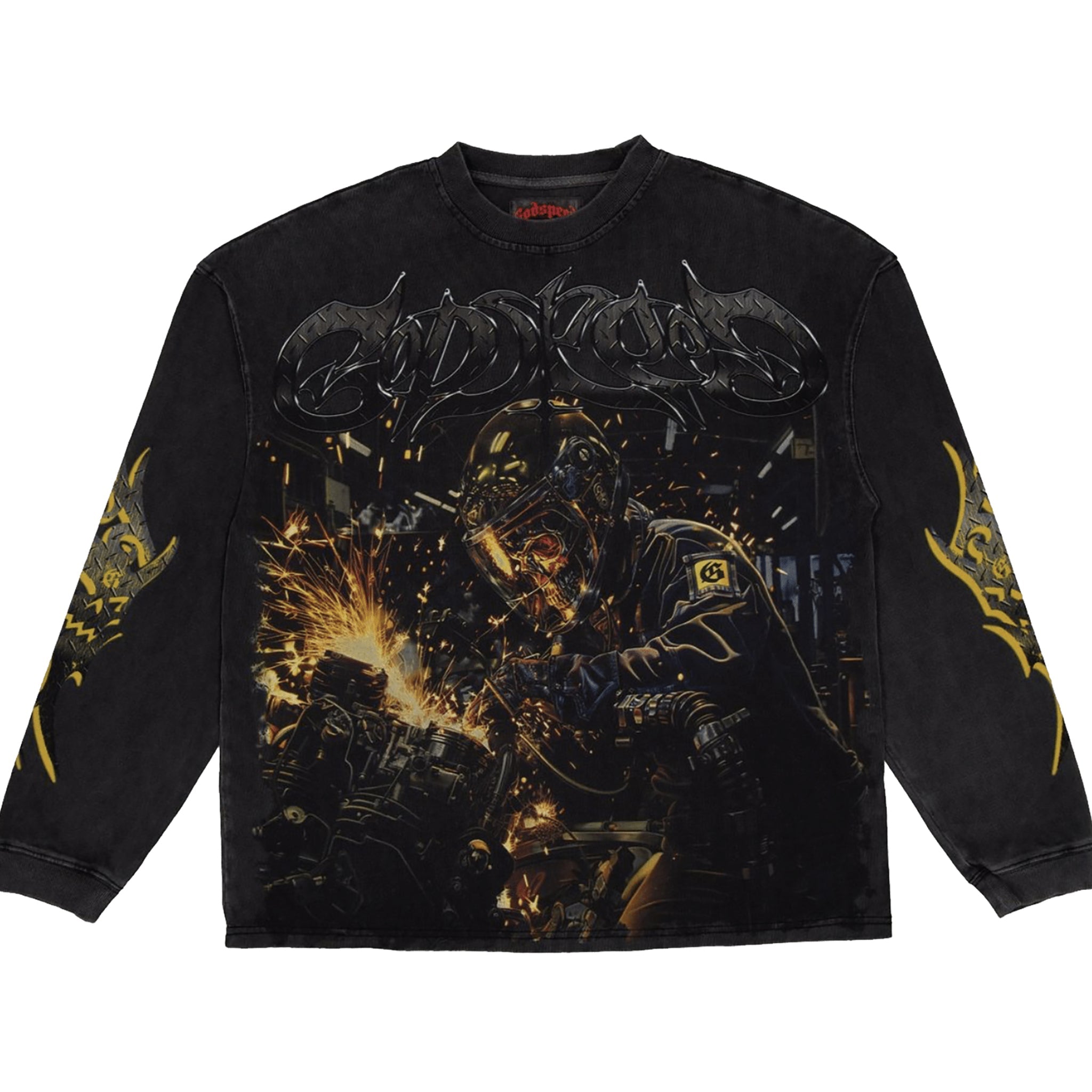 GodSpeed "Steel Sharpens Steel" LS (Grey Wash) - Hype World