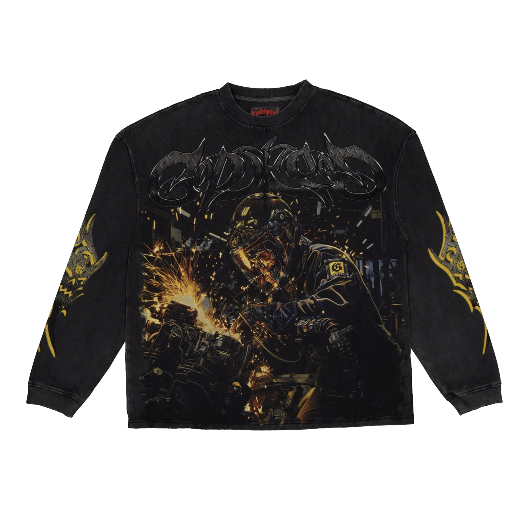 GodSpeed "Steel Sharpens Steel" LS (Grey Wash) - Hype World