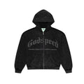 GodSpeed Studded OG Logo Hoodie (Black Wash) - Hype World