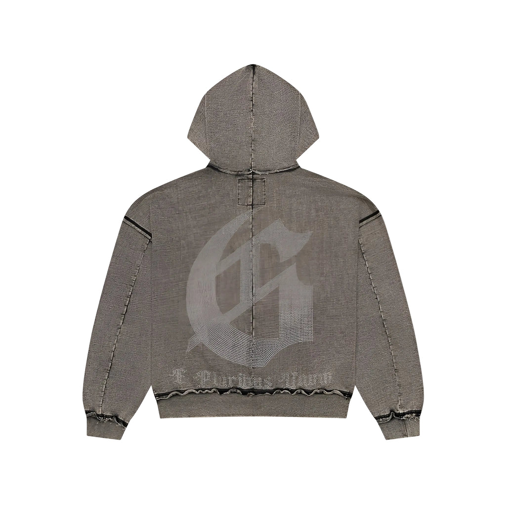 GodSpeed Studded OG Logo Hoodie (Grey Wash) - Hype World