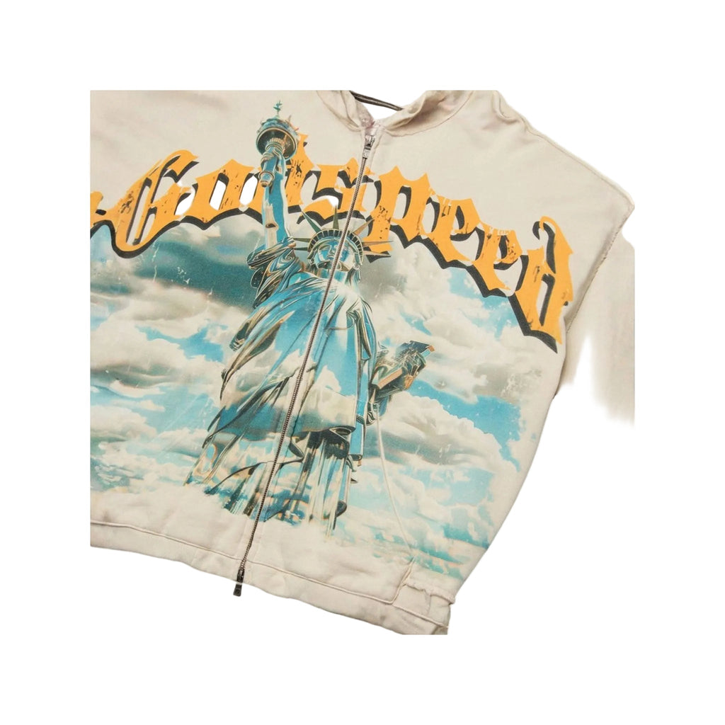GodSpeed "Sunken Liberty" Zip Hoodie V2 (Bone) - Hype World