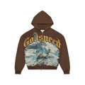 GodSpeed "Sunken Liberty" Zip Hoodie V2 (Brown Wash) - Hype World