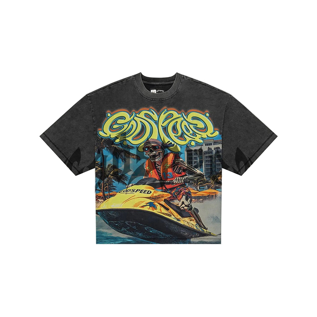 GodSpeed “Wave Runner” T-Shirt (Grey wash) - Hype World