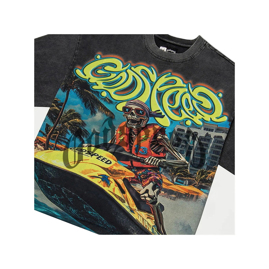 GodSpeed “Wave Runner” T-Shirt (Grey wash) - Hype World