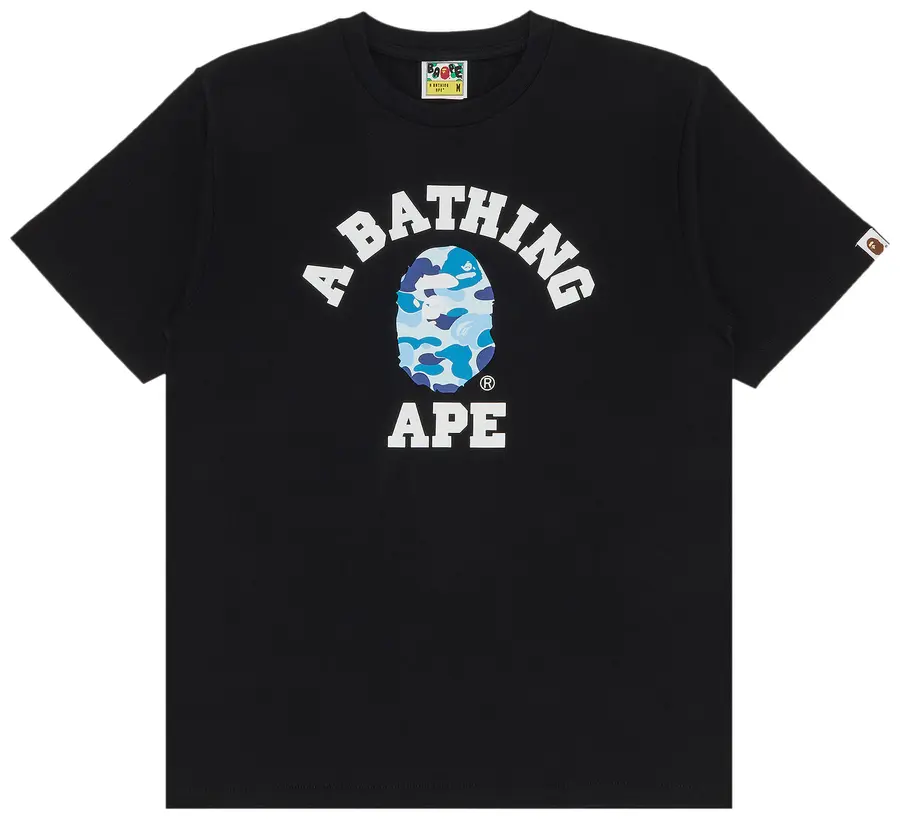 BAPE ABC Camo College Tee 'Black/Blue'