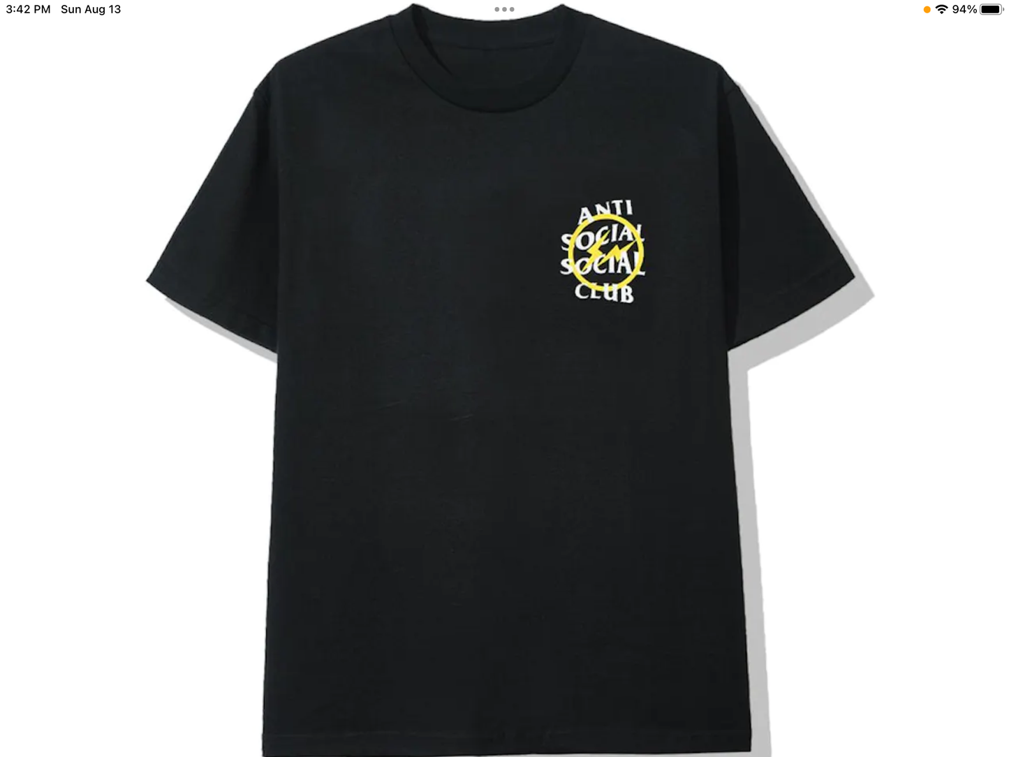 Antisocial X yellow fragment bolt T Shirt