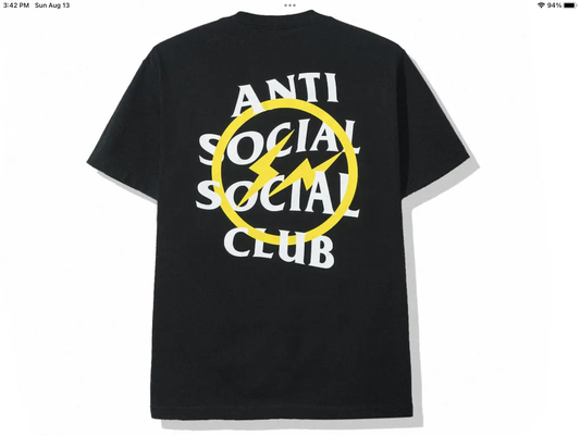 Antisocial X yellow fragment bolt T Shirt