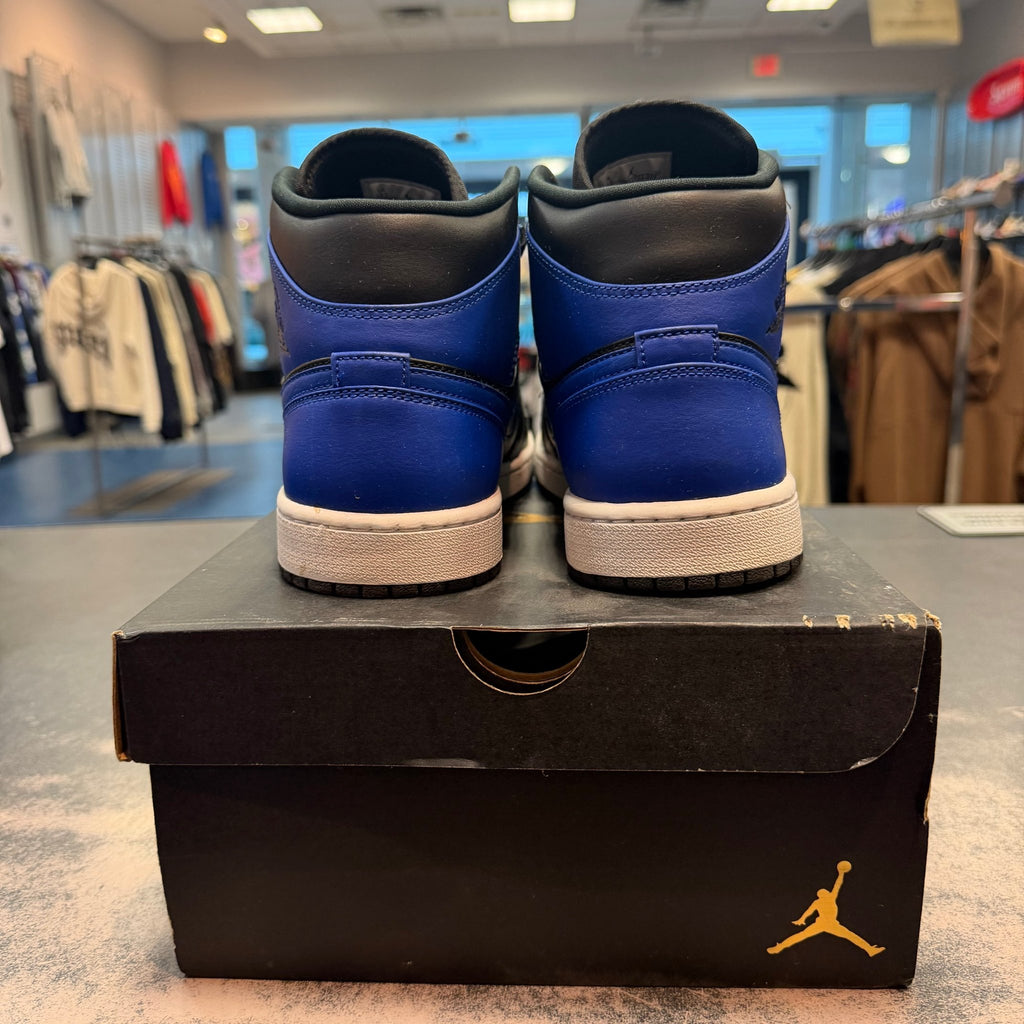 Jordan 1 Mid Hyper Royal Tumbled Leather Preowned - Hype World