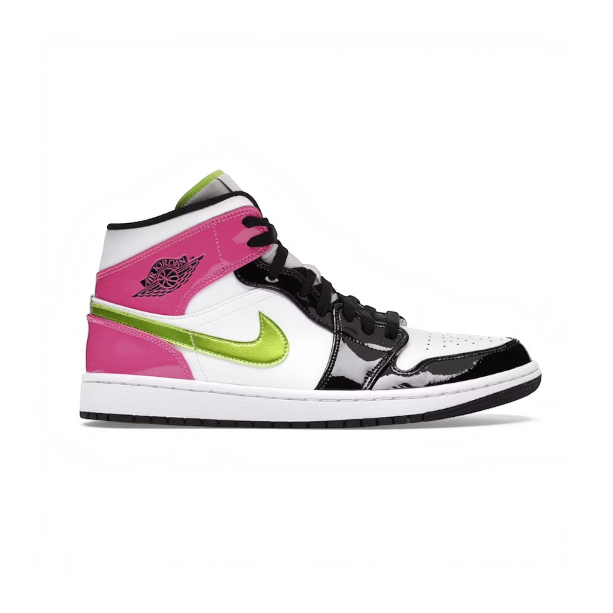Jordan 1 Mid White "Black Cyber Pink" - Hype World