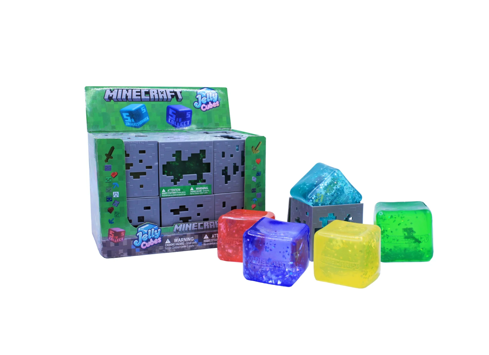 Minecraft Jelly Cube, Novelty Fidget Toy, Collectable(1 Piece, Color May Vary) - Hype World