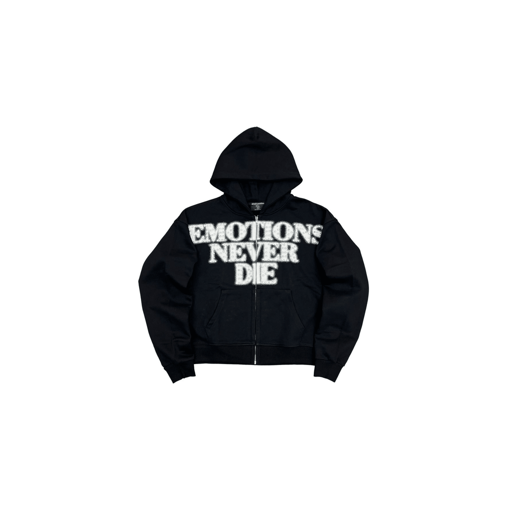 Mixed Emotions Black End Rhinestone Hoodie - Hype World