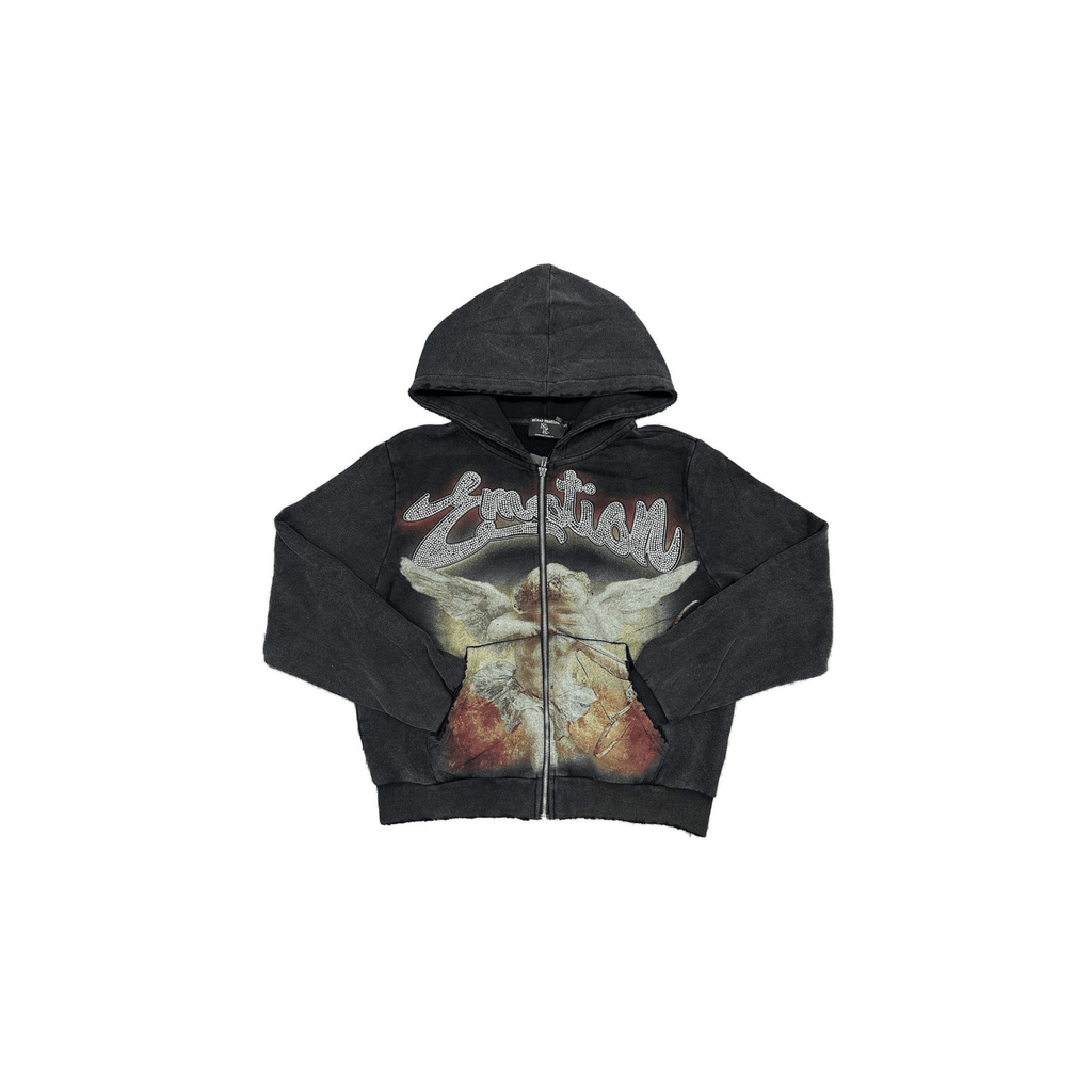 Mixed Emotions Black "Rhinestone" Hoodie - Hype World