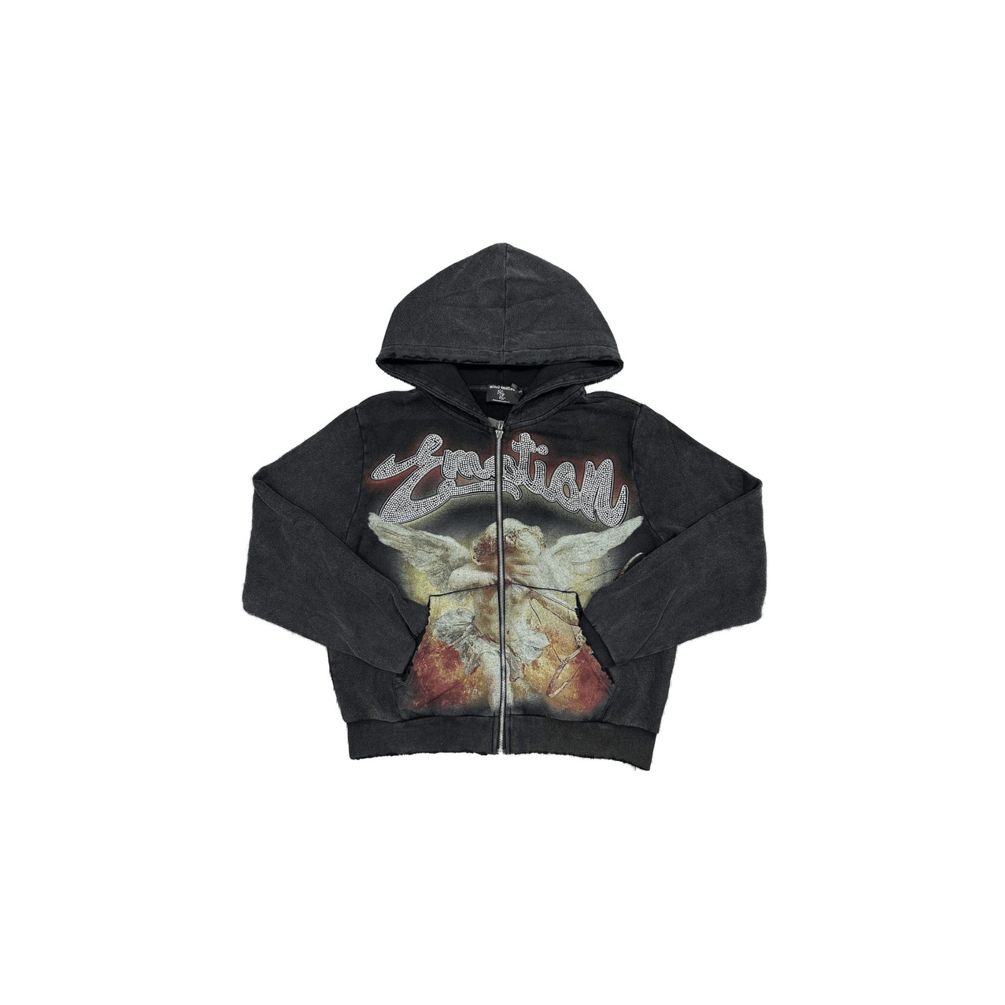 Mixed Emotions Black "Rhinestone" Hoodie - Hype World