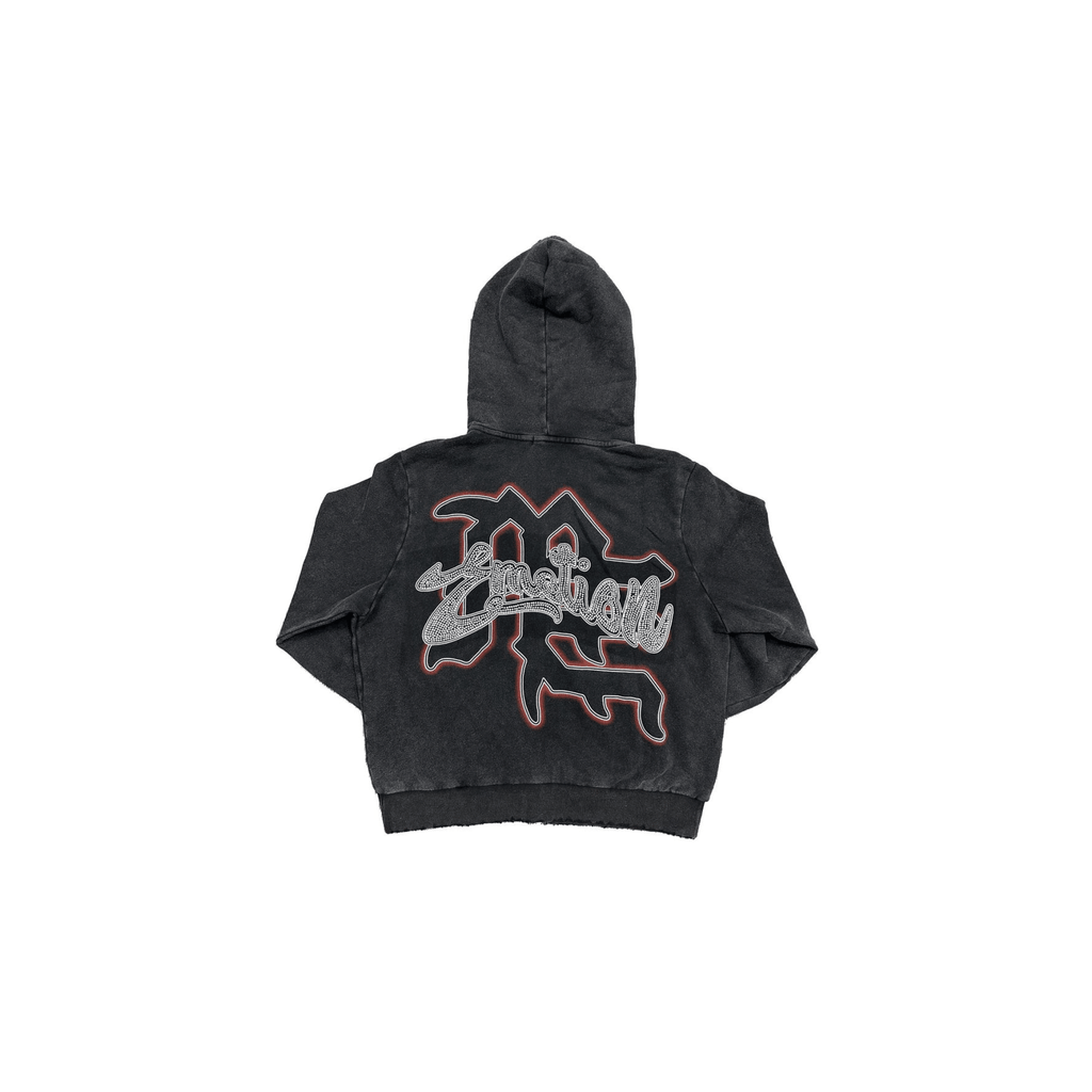 Mixed Emotions Black "Rhinestone" Hoodie - Hype World