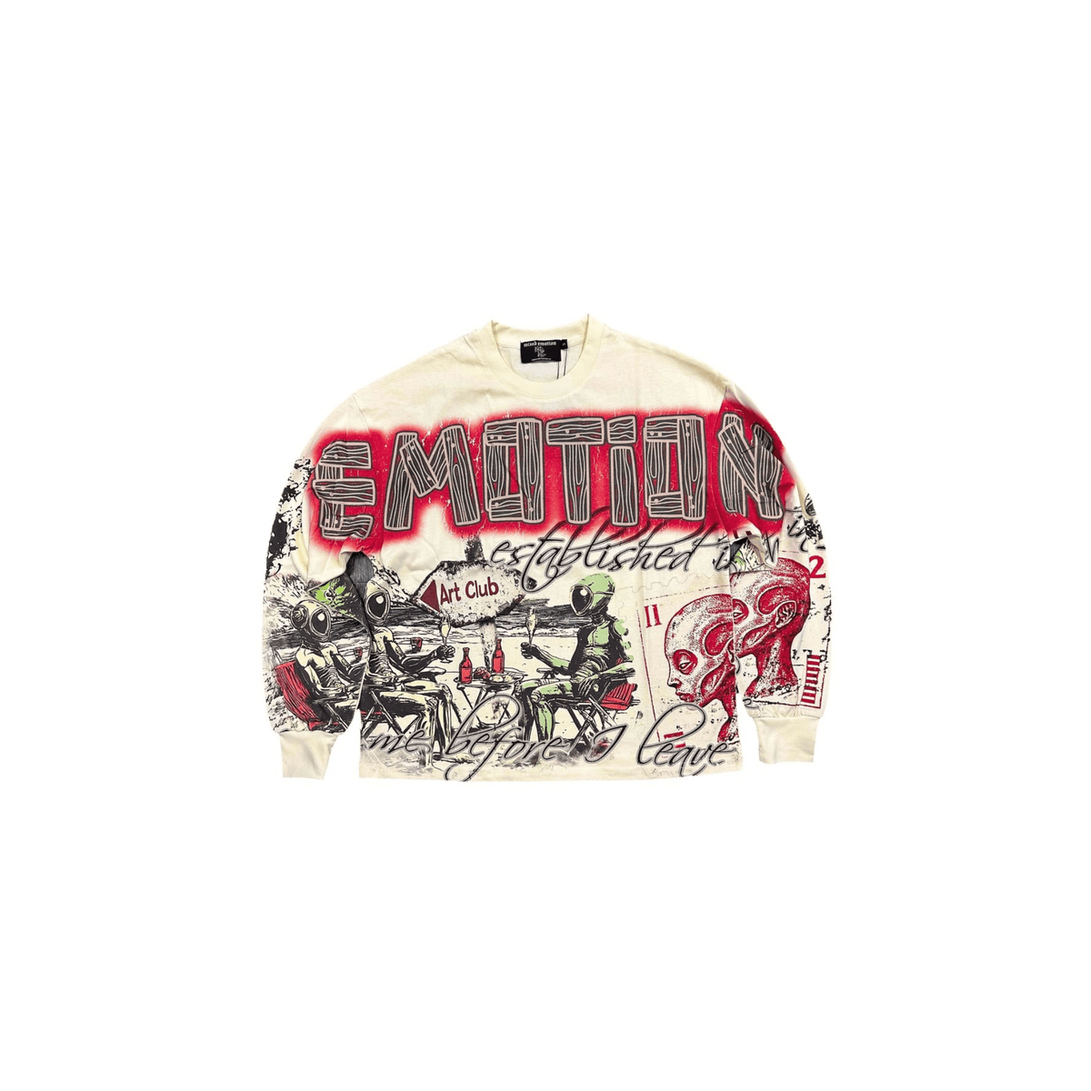 Mixed Emotions Cream Art Club Long Sleeve - Hype World