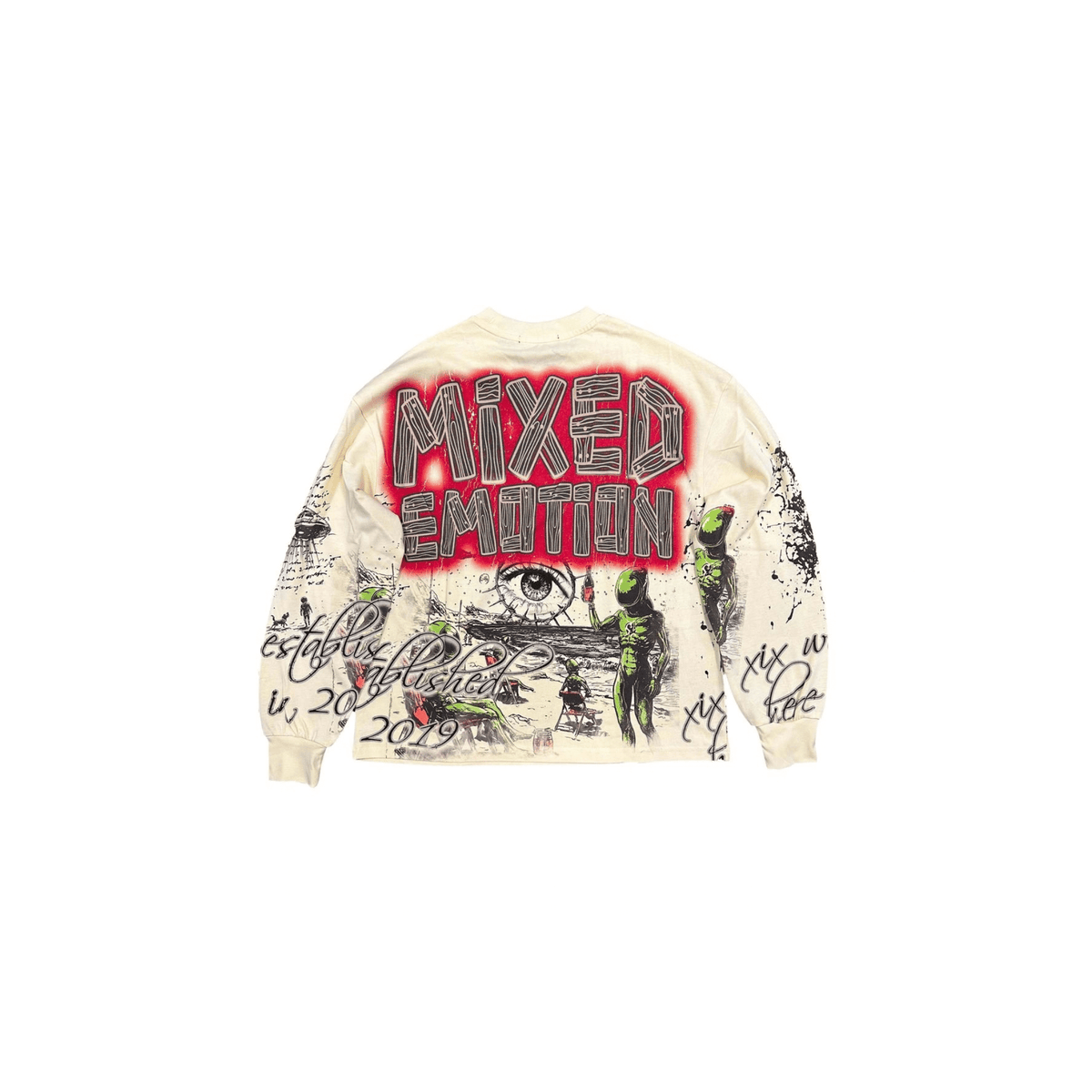 Mixed Emotions Cream Art Club Long Sleeve - Hype World