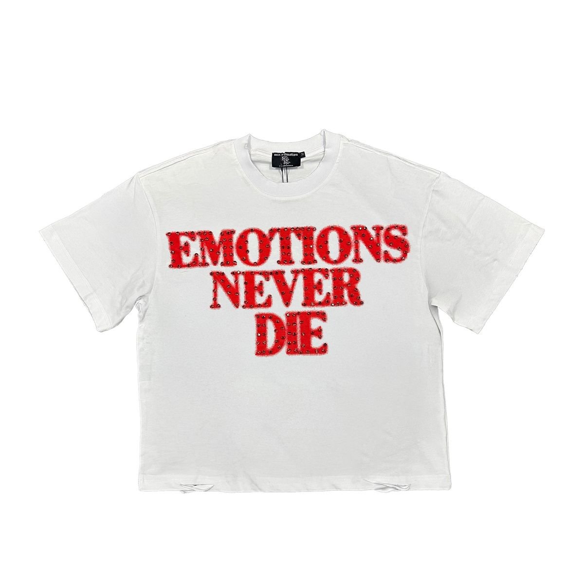 Mixed Emotions Red ‘End’ Rhinestone Tee - Hype World