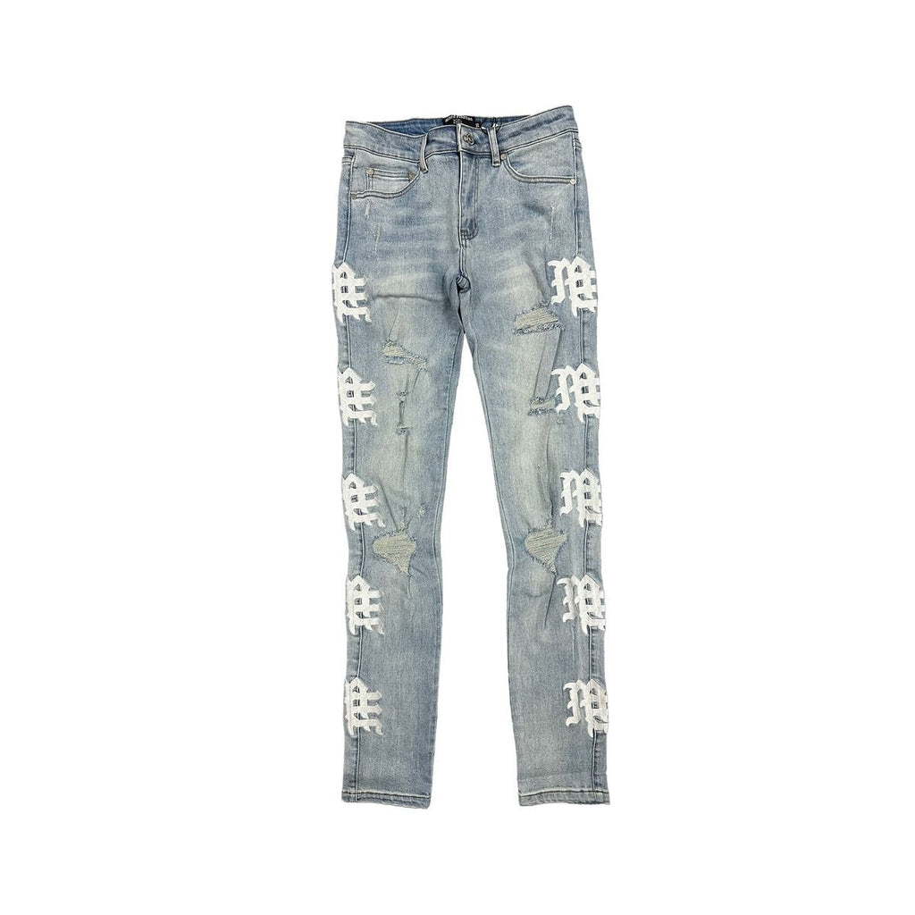 Mixed Emotions ‘Sea’ Monogram Denim - Hype World