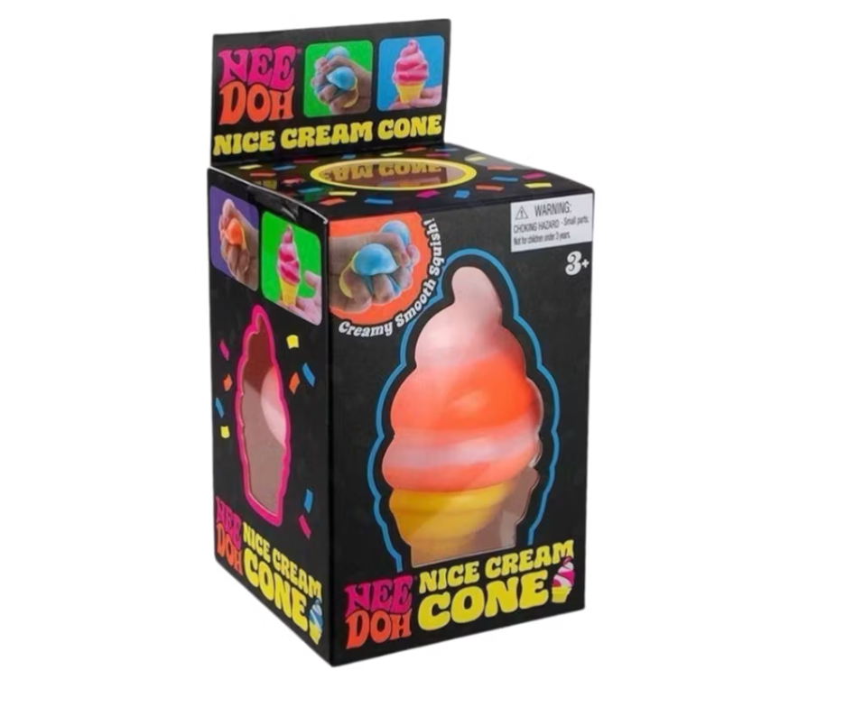 NeeDoh Nice Cream Ice Cream Cone Squishy Fidget Toy (Random Color) - Hype World