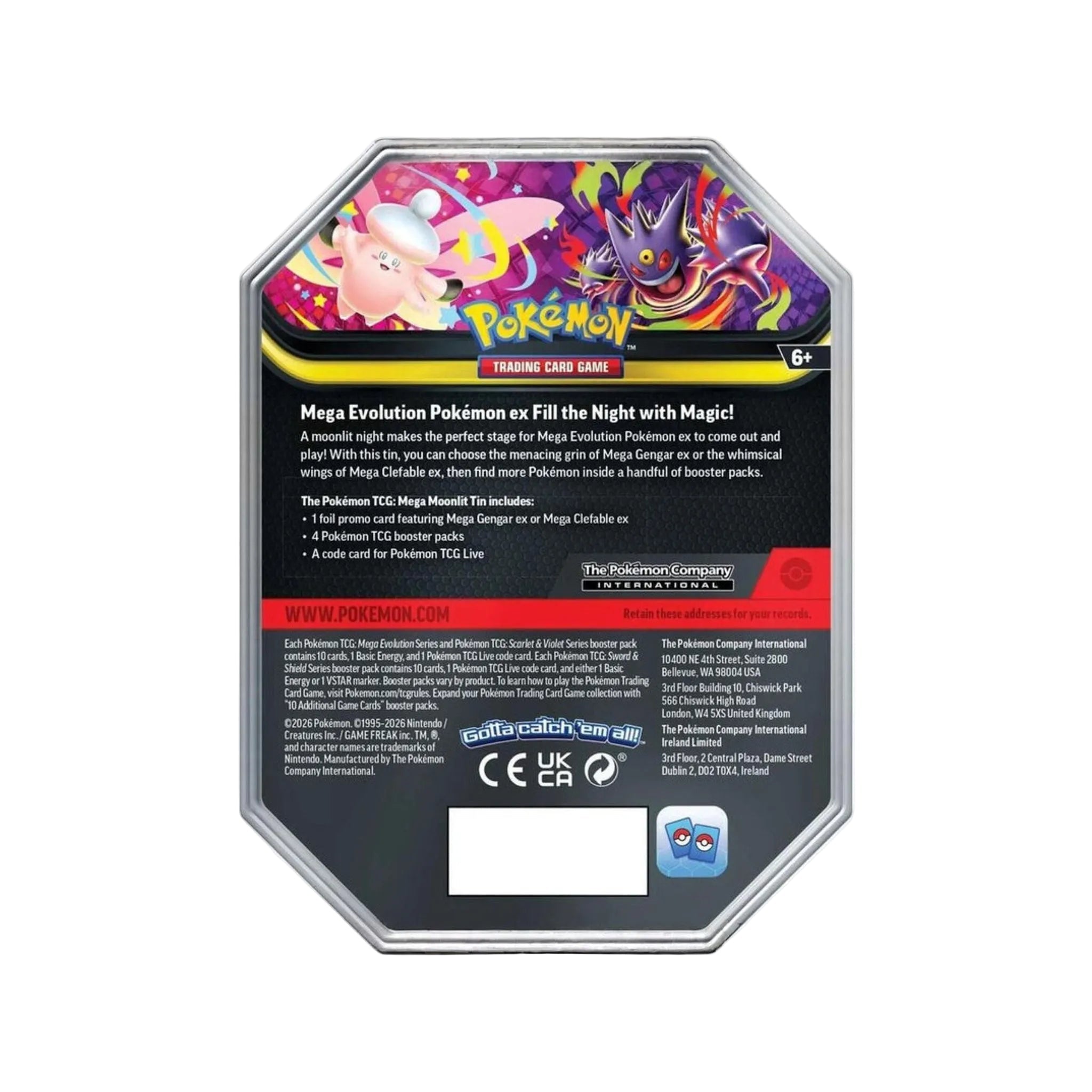 Pokemon Mega Moonlit Tin [Mega Gengar ex] - Miscellaneous Cards & Products - Hype World
