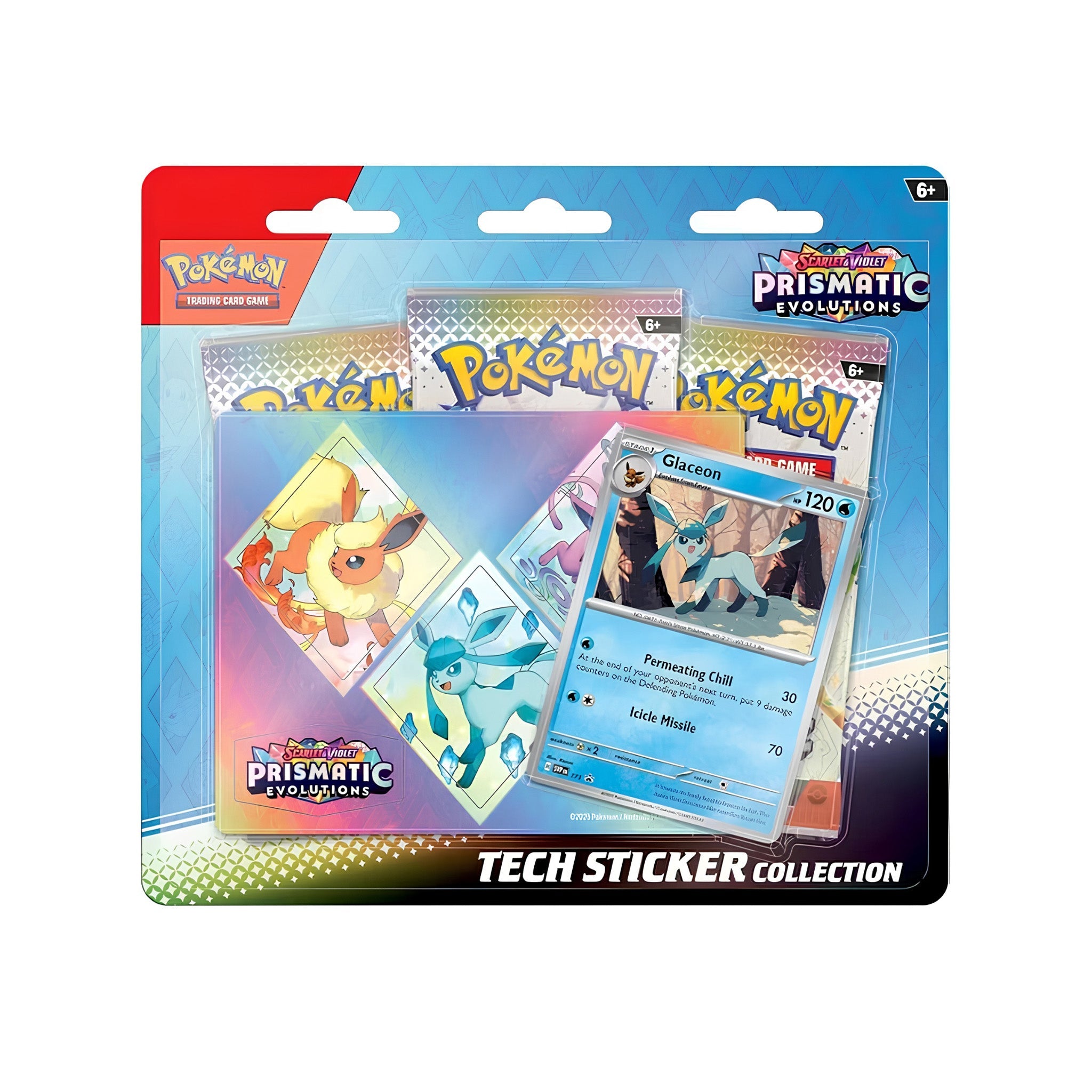 Pokèmon Scarlet & Violet Prismatic Evolutions Glaceon Tech Sticker Collection - Hype World