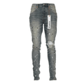 Purple Brand "P002 Mid Indigo Indigo Destroy Paint" Jeans - Hype World