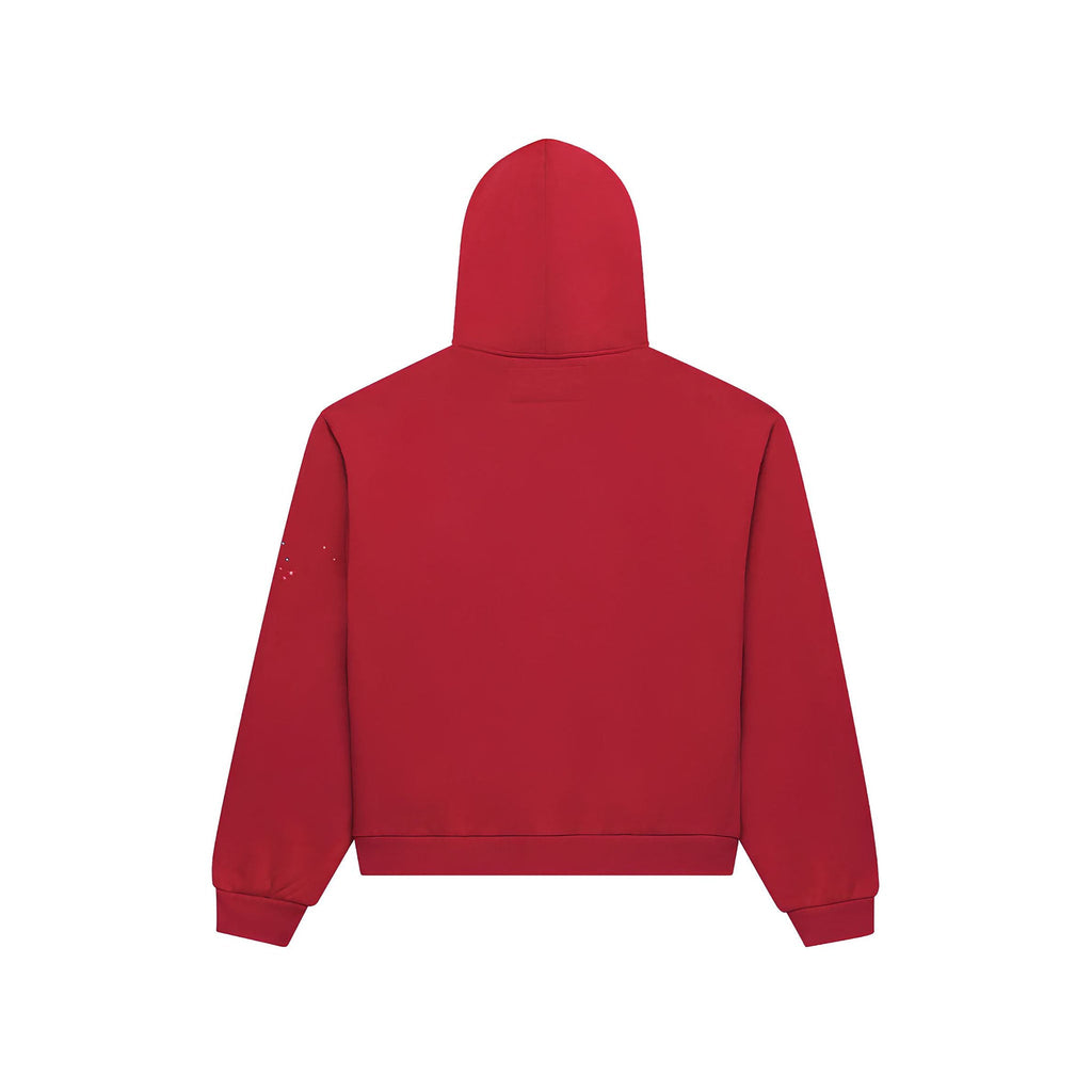 Sp5der Angel Number Zip Hoodie 'Merlot' - Hype World