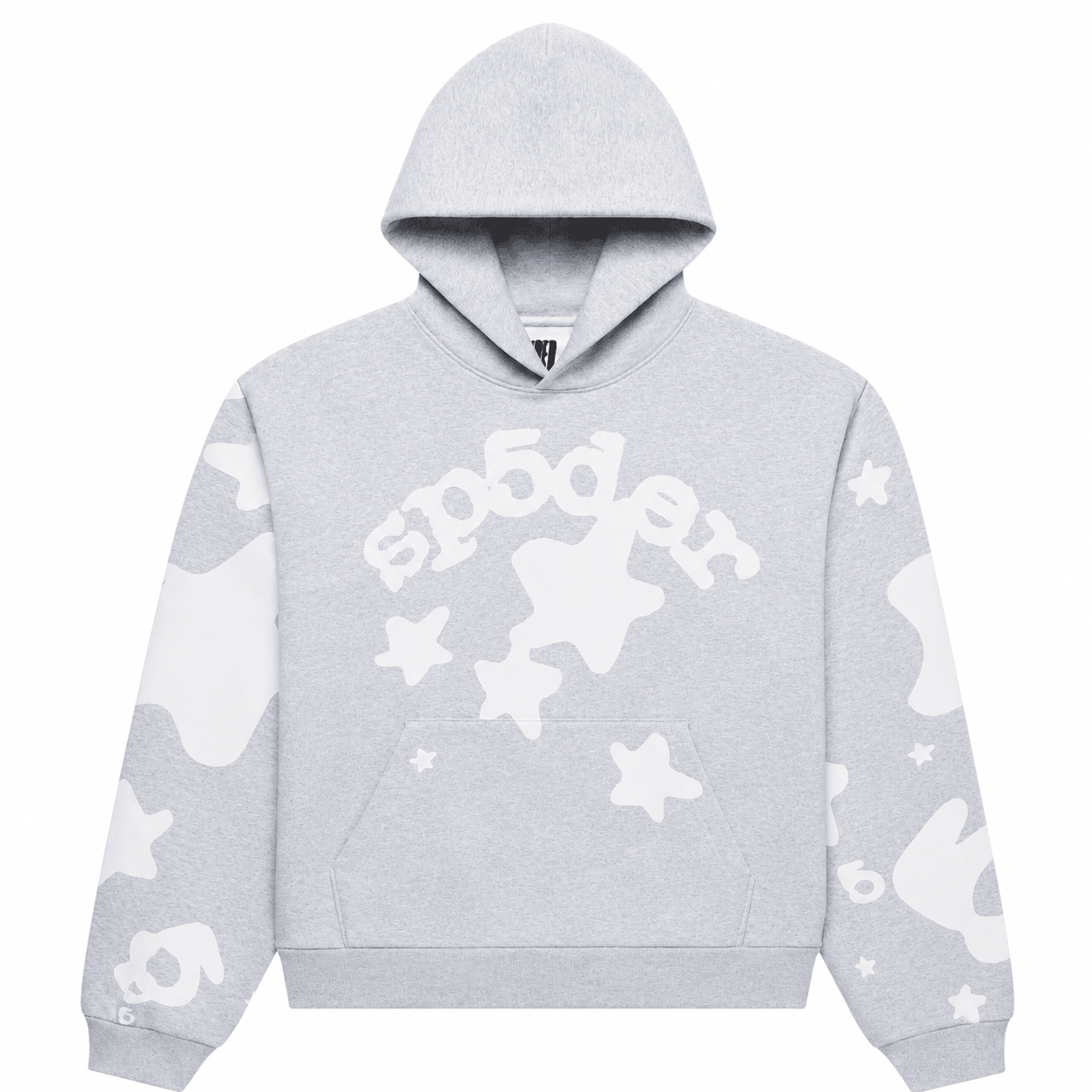 Sp5der Aop Beluga Pullover Hoodie Grey - Hype World