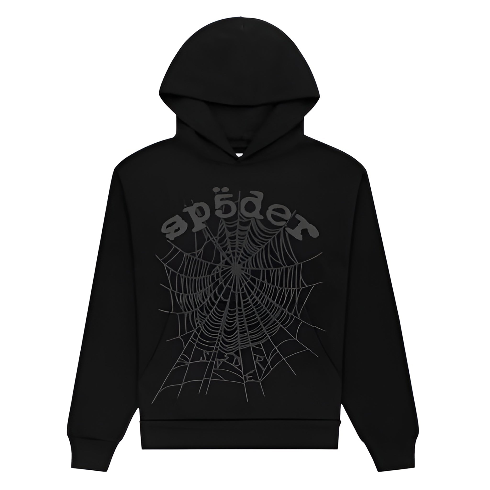 Sp5der "Black Star OG Web v2 Outline Hoodie" - Hype World