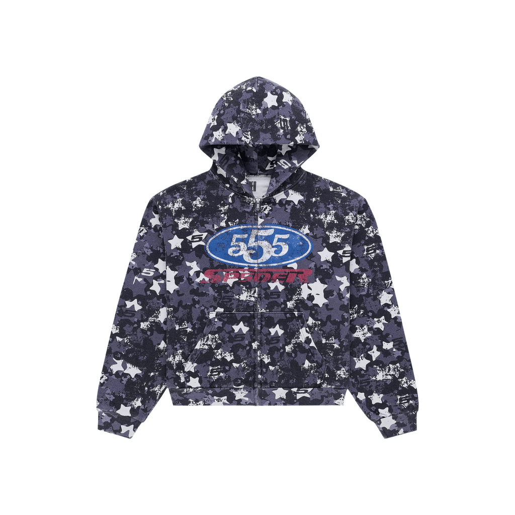 Sp5der R5Cing Zip Hoodie (Blue Camo) - Hype World